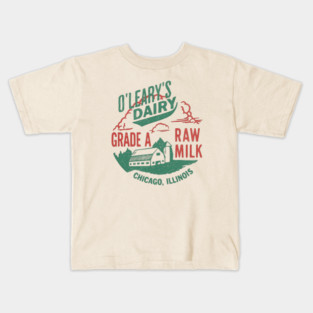 Vintage O’Leary Dairy Retro Farm Parody Great Chicago Fire Kids T-Shirt