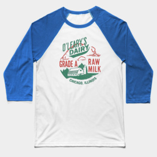 Vintage O’Leary Dairy Retro Farm Parody Great Chicago Fire Baseball T-Shirt