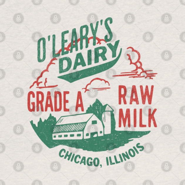 Vintage O’Leary Dairy Retro Farm Parody Great Chicago Fire by Yesteeyear
