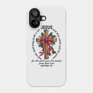 Jesus Christmas Cross Holiday Faith Phone Case