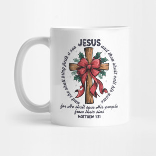 Jesus Christmas Cross Holiday Faith Mug