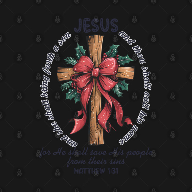 Jesus Christmas Cross Holiday Faith by Fontias