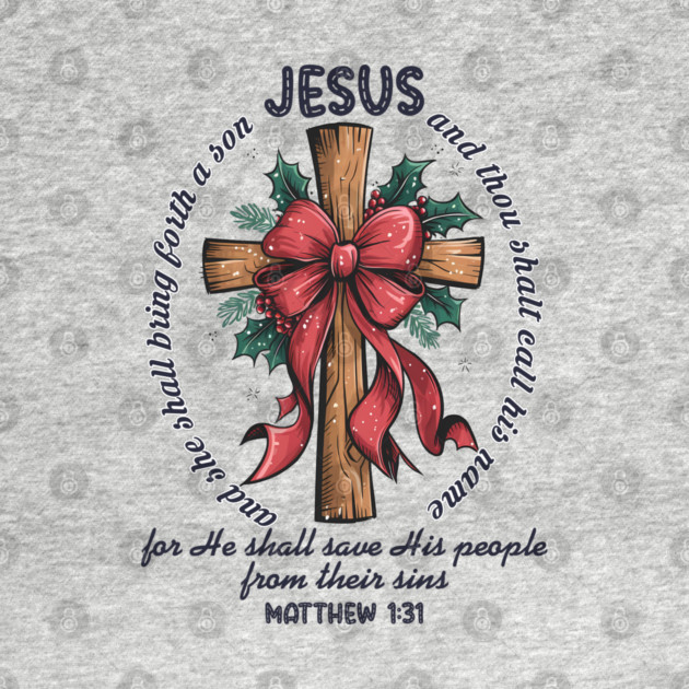 Jesus Christmas Cross Holiday Faith by Fontias