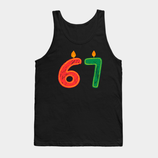 New Year's Eve 67 Candles Tank Top by Creatifly Graphic Tees