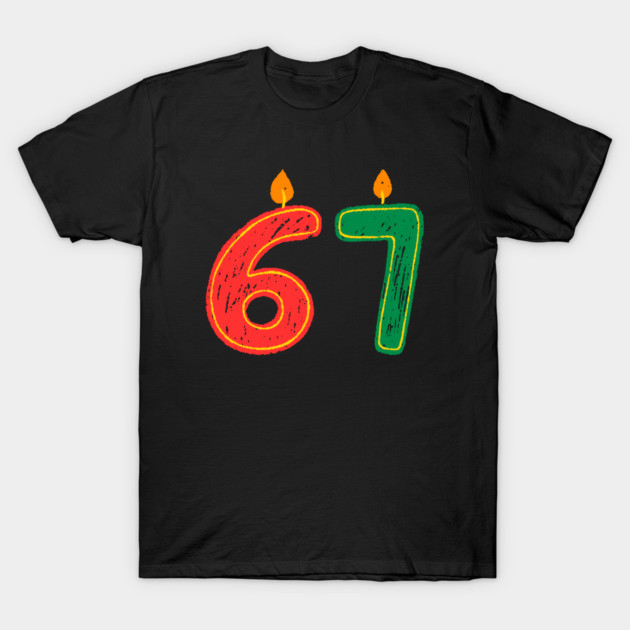 New Year's Eve 67 Candles T-Shirt by Creatifly Graphic Tees