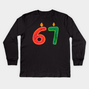 New Year's Eve 67 Candles Kids Long Sleeve T-Shirt