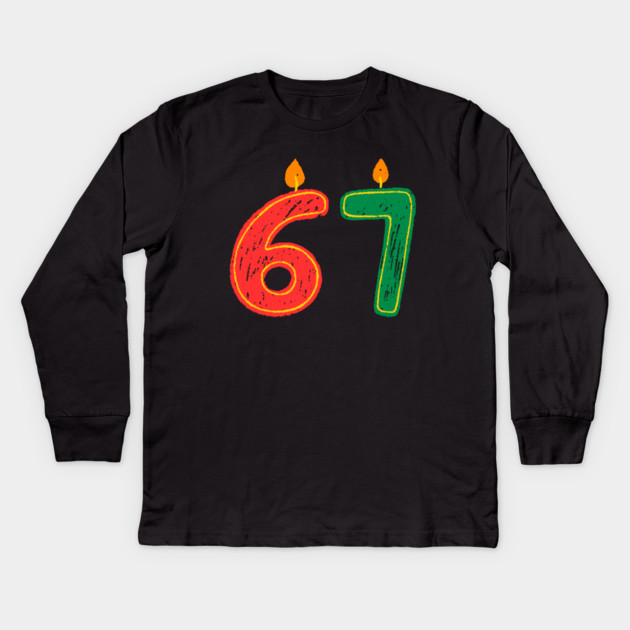 New Year's Eve 67 Candles Kids Long Sleeve T-Shirt by Creatifly Graphic Tees