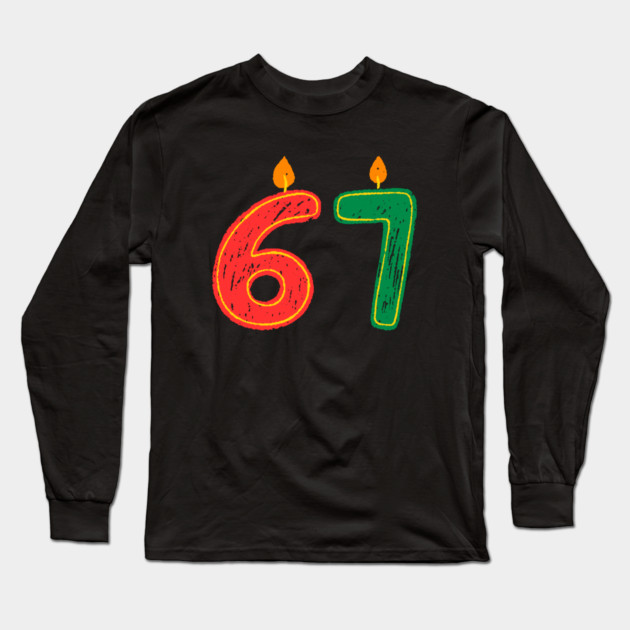 New Year's Eve 67 Candles Long Sleeve T-Shirt by Creatifly Graphic Tees