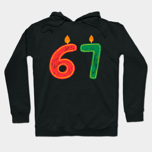 New Year's Eve 67 Candles Hoodie by Creatifly Graphic Tees