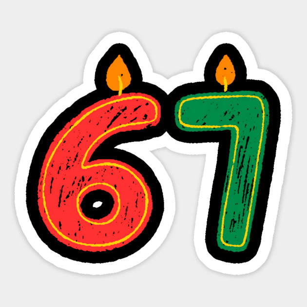 New Year's Eve 67 Candles Magnet by Creatifly Graphic Tees