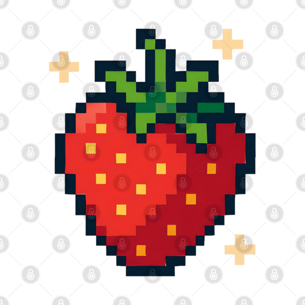 Strawberry Pixel Fruit - Summer by Midsummer Dream House