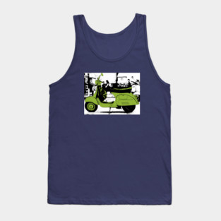 Vintage Vespa Scooter – Retro Urban Illustration Tank Top