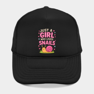 Just a Girl Who Loves Snails Shirt – Cute Snail Lover Gift for Girls and Kids Hat