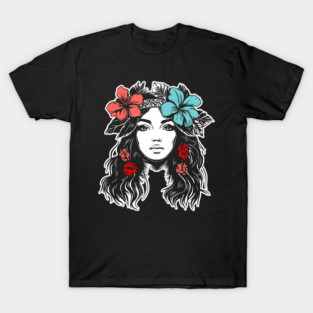 Hula Hibiscus Queen Hawaii T-Shirt