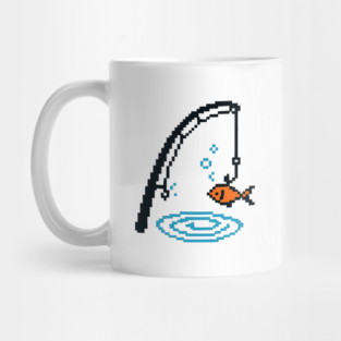 Pixel Fishing Day - Blue Pond Mug