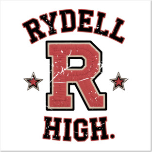 Rydell High Letterman T-Shirt | Retro School Spirit Grease Posters and Art