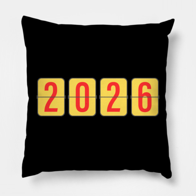 Countdown to 2026 Pillow by Creatifly Graphic Tees