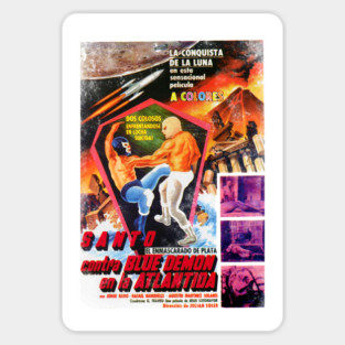 Santo contra Blue Demon en la Atlantida Sticker