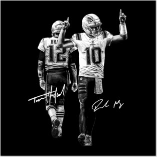 Drake Maye With Signature Posters and Art