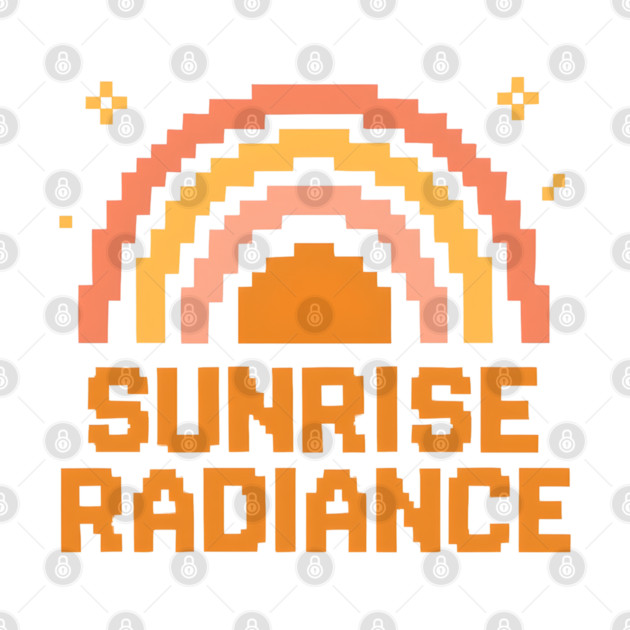 Sunrise Radiance - Orange Sunny Pixel by Midsummer Dream House