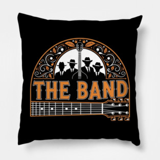 The Band Guitar Silhouette Pillow