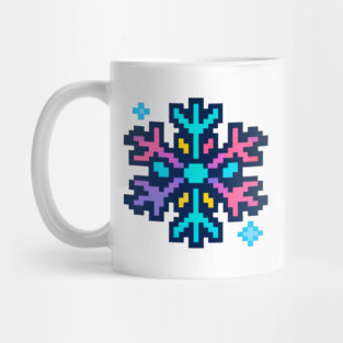 Colorful Snowflake - Pixel Starry Mug