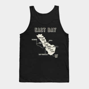 East Bay Subway Map Style Tank Top