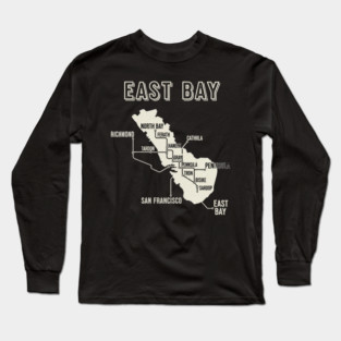 East Bay Subway Map Style Long Sleeve T-Shirt