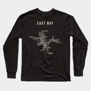 East Bay Transit Map Long Sleeve T-Shirt