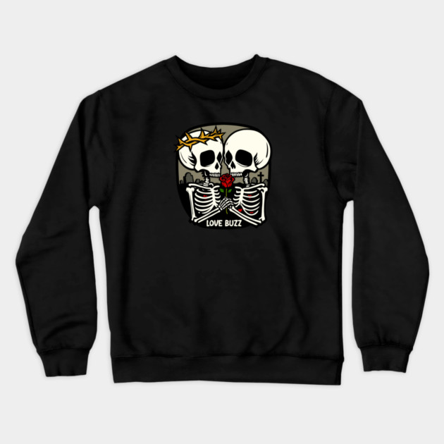 LOVE BUZZ Crewneck Sweatshirt by artslaves