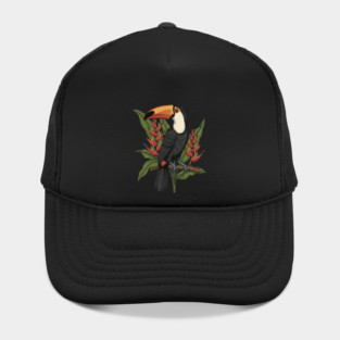 Toco Toucan With Heliconia Blooms Hat