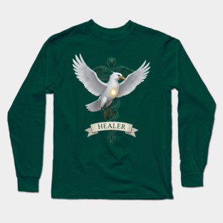 Caladrius Healer Bird Emblem Long Sleeve T-Shirt