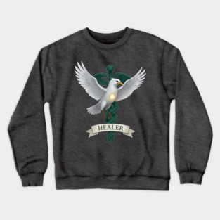 Caladrius Healer Bird Emblem Crewneck Sweatshirt