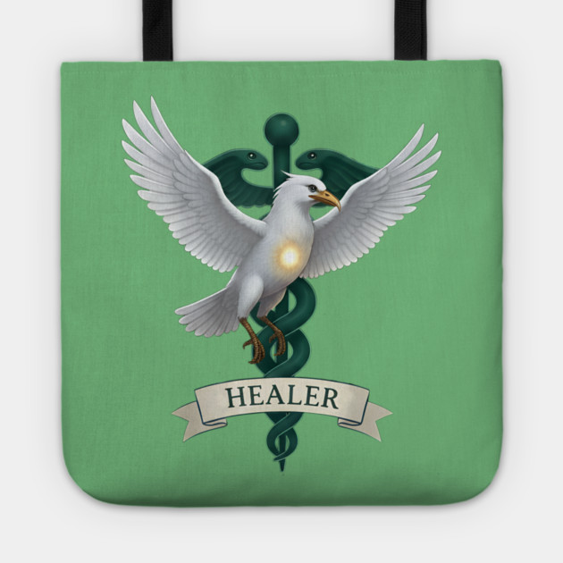 Caladrius Healer Bird Emblem Tote by DonWillisJrArt