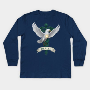 Caladrius Healer Bird Emblem Kids Long Sleeve T-Shirt