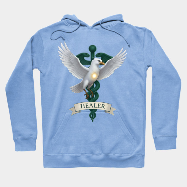 Caladrius Healer Bird Emblem Hoodie by DonWillisJrArt