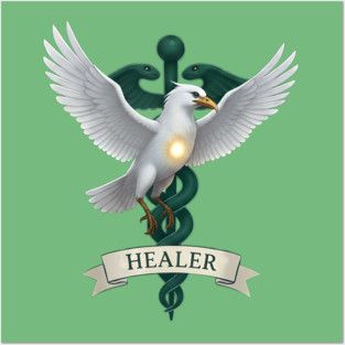 Caladrius Healer Bird Emblem Posters and Art