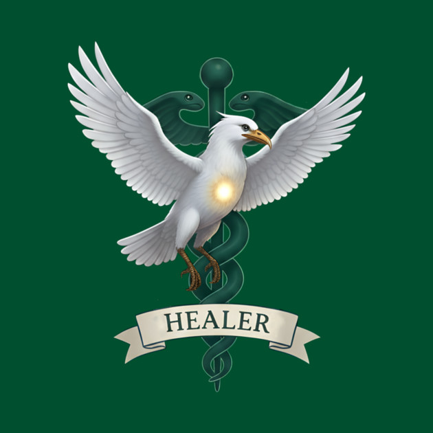 Caladrius Healer Bird Emblem by DonWillisJrArt