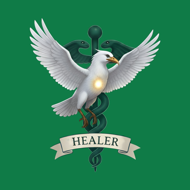 Caladrius Healer Bird Emblem by DonWillisJrArt