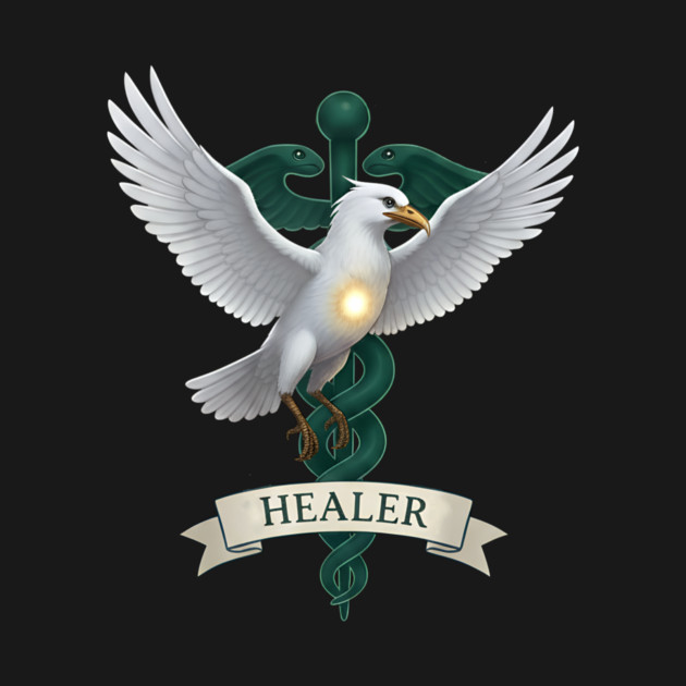 Caladrius Healer Bird Emblem by DonWillisJrArt