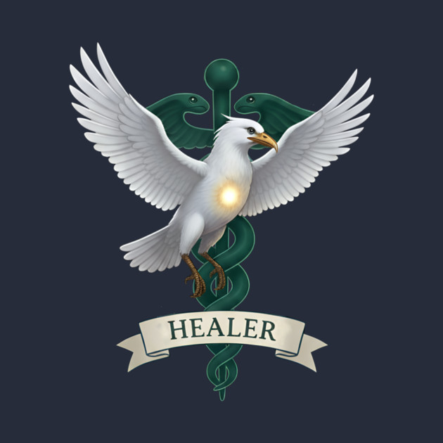 Caladrius Healer Bird Emblem by DonWillisJrArt