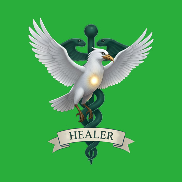 Caladrius Healer Bird Emblem by DonWillisJrArt