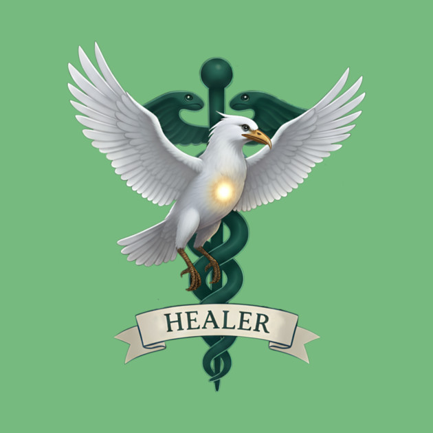 Caladrius Healer Bird Emblem by DonWillisJrArt
