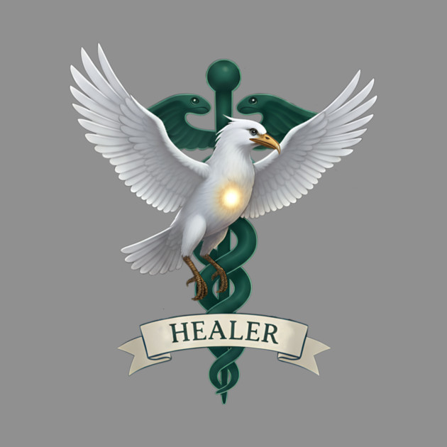 Caladrius Healer Bird Emblem by DonWillisJrArt
