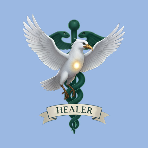 Caladrius Healer Bird Emblem by DonWillisJrArt