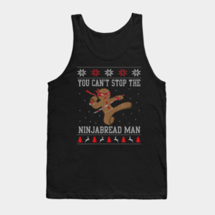 Ginjas Gingerbread Ninjas Martial Arts Funny Ugly Christmas Sweater Tank Top