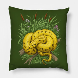 Yellow Anaconda Pillow
