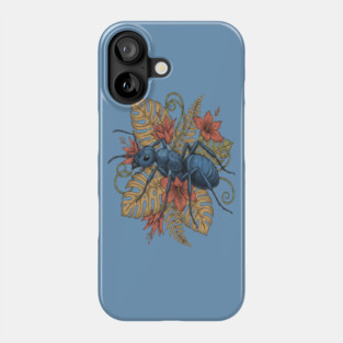 Blue Ant Tropical Illustration Phone Case