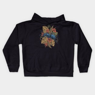 Blue Ant Tropical Illustration Kids Hoodie