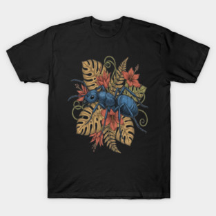 Blue Ant Tropical Illustration T-Shirt